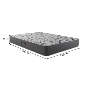 Colchão Casal Herval Black Espuma D-60, 138x188x25cm Super Firme