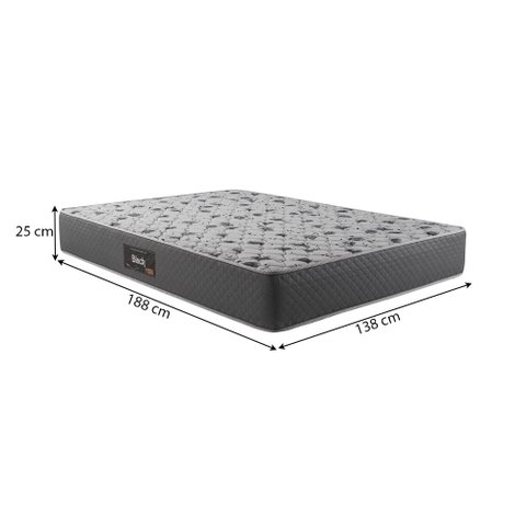 Colchão Casal Herval Black Espuma D-60, 138x188x25cm Super Firme