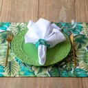 Ver imagem 2 de Kit Jogo Americano para 8 Lugares Mesa Posta Verde 52x36cm