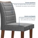 Ver imagem 6 de Conjunto Sala de Jantar Tampo 170x90cm Vidro/mdf Genova com 6 Cadeiras Smart Plus