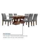 Ver mais imagens de Conjunto Sala de Jantar Tampo 170x90cm Vidro/MDF Genova com 6 Cadeiras Smart Plus