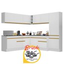 Ver imagem 3 de Armário Cozinha Completa Canto Veneza Mp2102 Multimóveis Branco + Brinde Jogo de Panelas Tramontina