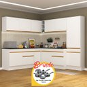 Ver imagem 1 de Armário Cozinha Completa Canto Veneza Mp2102 Multimóveis Branco + Brinde Jogo de Panelas Tramontina