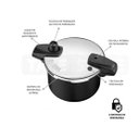 Ver imagem 4 de Panela de pressão arizona 20cm preto tramontina