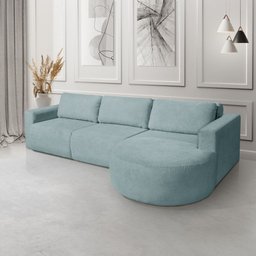 Sofá Orgânico Encantus 3 Lugares para Sala 2,92 Cm Azul Redenobre - 1