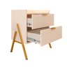 Mesa de Cabeceira Retrô com 2 Gavetas Asher 63cm - 3