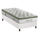 Ver imagem 1 de Cama Box Solteiro: Colchão Molas Ensacadas Herval Monte Carlo Hr Visco+base Branco(88x188)