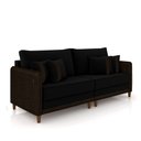 Ver imagem 5 de Sofá Montecarlo 2 Lugares 192cm Veludo/pu Preto/marrom