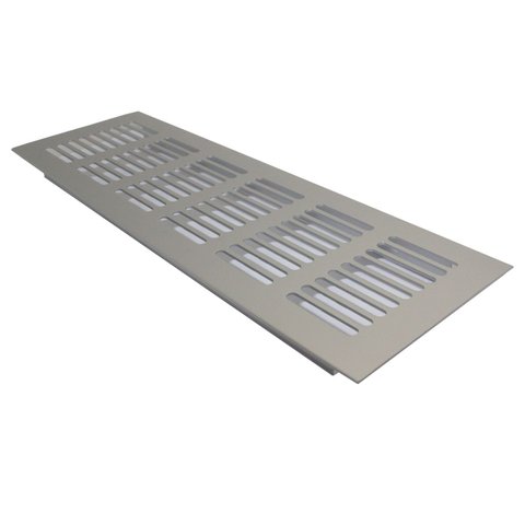 Grade Ventilação Max Alumínio Fosco Retangular 8 x 25 cm 2 Unidades