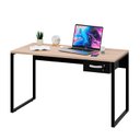 Ver imagem 1 de Mesa para Escritório Diretor Estilo Industrial 1,35m C/ Gaveteiro Netmobil - Dubai/preto