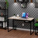 Ver imagem 2 de Mesa para Escritório Diretor Estilo Industrial 1,35m C/ Gaveteiro Netmobil - Dubai/preto