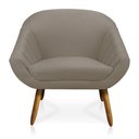 Ver imagem 4 de Kit 01 Namoradeira 02 Lugares e 02 Poltronas Giovana Suede Pés Palito Castanho - D’Rossi - Marrom Ra