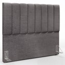 Ver imagem 2 de Kit Cabeceira Cama Box Casal 140cm Calçadeira Recamier Baú Dália W01 Linho Cinza Escuro - Lyam