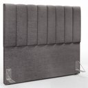 Ver imagem 7 de Kit Cabeceira Cama Box Casal 140cm Calçadeira Recamier Baú Dália W01 Linho Cinza Escuro - Lyam