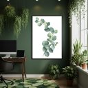Ver imagem 2 de Quadro Decorativo Eucalipto Verde 70x50cm Mold Preta