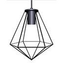 Ver imagem 1 de Lustre Pendente Moderno Aramado Diamante Preto