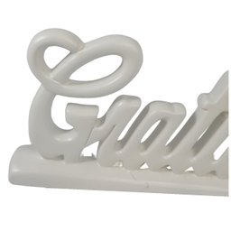 Escultura Gratidão Cerâmica Off - 2
