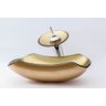 Kit Cuba Abaulada Dourado 45cm + Torneira Cascata Vidro + Válvula Click Banheiro - 5
