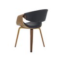 Ver imagem 4 de Cadeira Nicole com Assento Ergonômico em Pu e Estrutura em Madeira, Design Moderno e Confortável