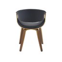 Ver imagem 5 de Cadeira Nicole com Assento Ergonômico em Pu e Estrutura em Madeira, Design Moderno e Confortável