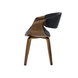 Cadeira Nicole com Assento Ergonômico em Pu e Estrutura em Madeira, Design Moderno e Confortável - 3