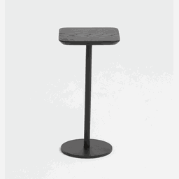Mesa de Apoio Tokka - Tampo Ebano - Base Aço Carbono - Altura 50cm - 2