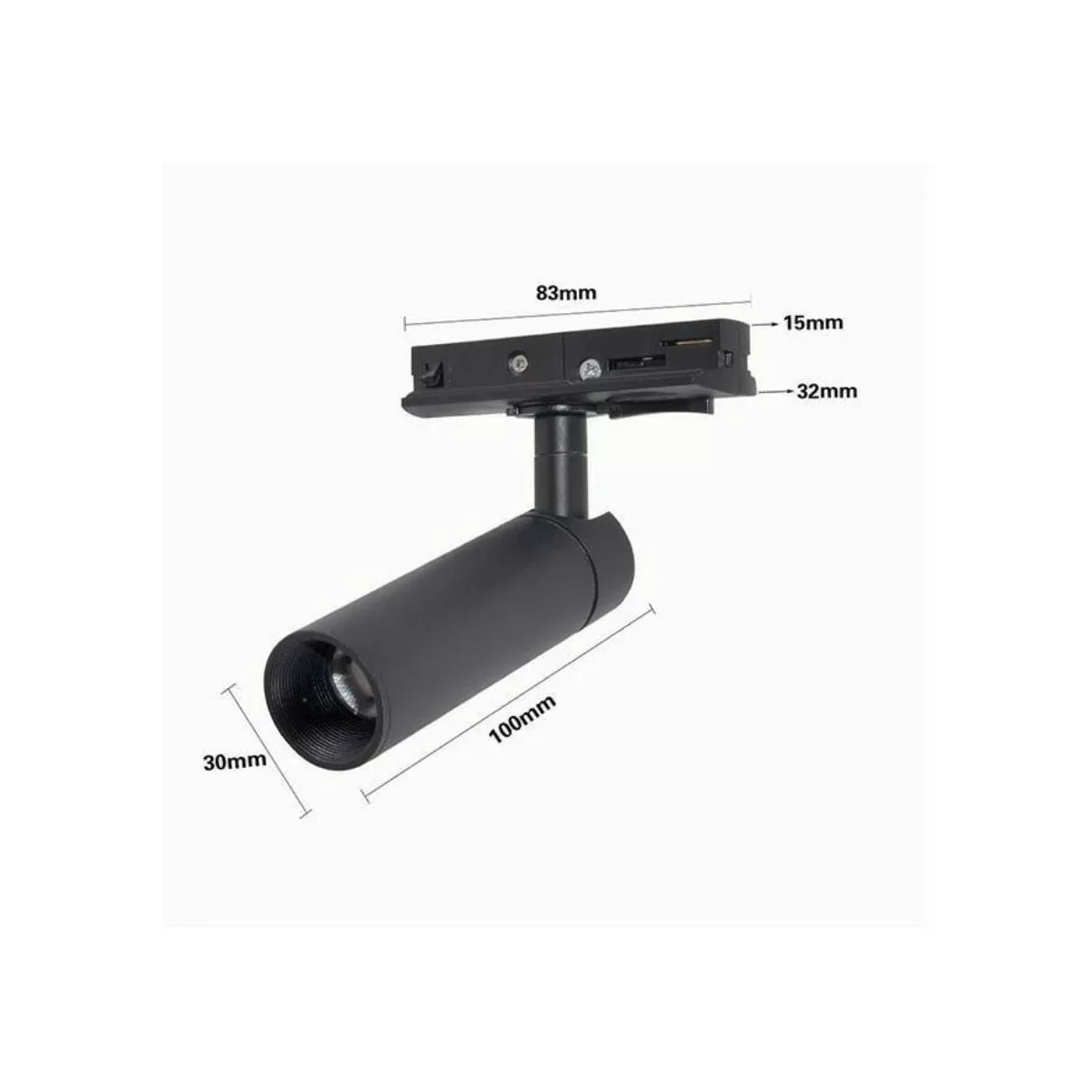 Spot Led para Trilho Blet 5w 3000k Preto - 2