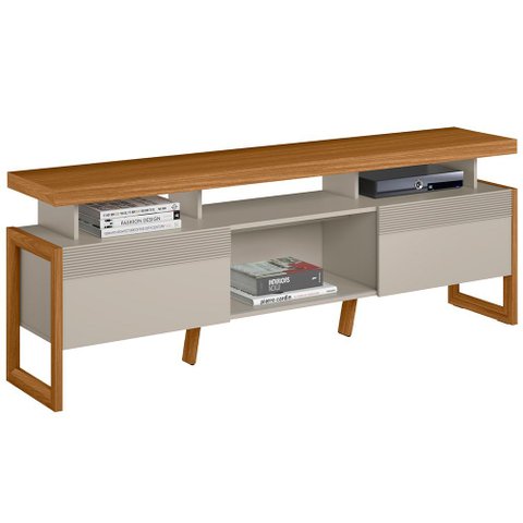 Rack para Sala de Estar Tv 70 Pol 180cm Esmirna L05 Nature Off White - Lyam Decor