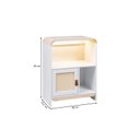 Ver imagem 5 de Estante Infantil Wave 1 Porta em Rattan, com LED e 2 Nichos Casatema MadeiraOriginals Branco/Marrom