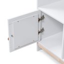 Ver imagem 7 de Estante Infantil Wave 1 Porta em Rattan, com LED e 2 Nichos Casatema MadeiraOriginals Branco/Marrom