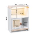 Ver imagem 4 de Estante Infantil Wave 1 Porta em Rattan, com LED e 2 Nichos Casatema MadeiraOriginals Branco/Marrom