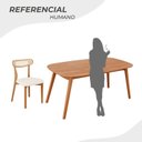 Ver imagem 5 de Conjunto Sala de Jantar Mesa Tampo MDF com 6 Cadeiras Ceci Yescasa Marrom