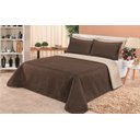 Ver imagem 2 de Cobre leito Cobertor 2 travesseiros quarto casal 2,60x2,40:Marrom bege