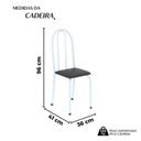 Ver imagem 3 de Kit 4 Cadeiras Tubular 96x36x41 cm Iris B Preto/Branco