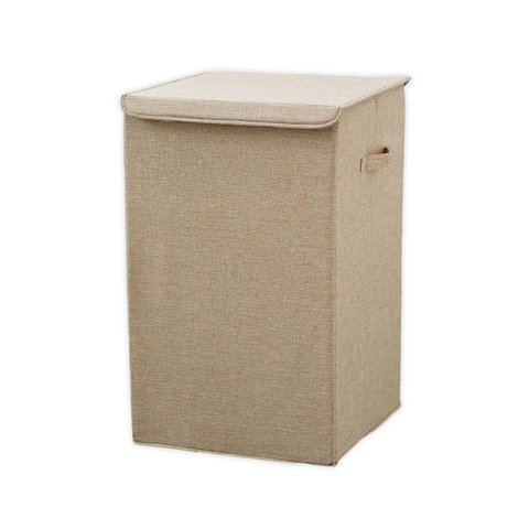 Cesto de Roupas Organizador Dobrável Multiuso Lavanderia Banheiro:bege