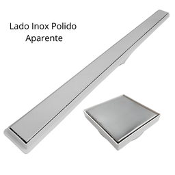 Kit Ralo Linear Banheiro 5x90 + Ralo 10x10 Inox Oculto Branco Box Lavabo Dentro e Fora - 6