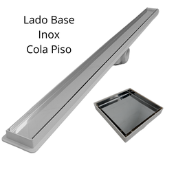 Kit Ralo Linear Banheiro 5x90 + Ralo 10x10 Inox Oculto Branco Box Lavabo Dentro e Fora - 4