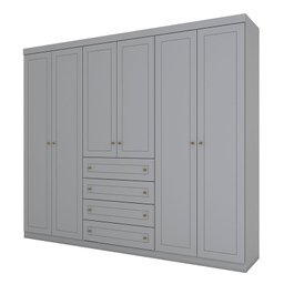 Conjunto de Quarto Infantil Americano Guarda-Roupa 6 Portas e Cômoda 4 Gavetas - 2