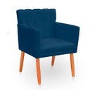 Ver imagem 5 de Kit 2 Poltronas Recepção Cecília Azul Marinho Biselos Decor