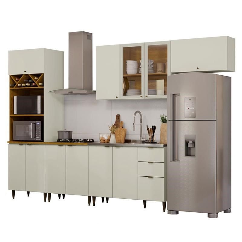 Cozinha Completa Essência 6 Peças Areia/nature - Móveis Henn