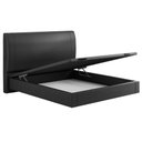 Ver imagem 5 de Cama Queen Baú Flutuante com Cabeceira 160cm Spazio S04 Couríssimo Preto - Lyam Decor
