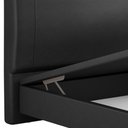Ver imagem 6 de Cama Queen Baú Flutuante com Cabeceira 160cm Spazio S04 Couríssimo Preto - Lyam Decor
