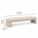 Ver imagem 4 de Recamier Luxo Decorativo Puff Fly 193cm Cama King Estofados:bege