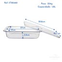 Ver imagem 2 de Kit 06 Travessa Retangular Cristal Transparente Tampa 17x27