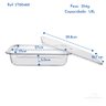 Kit 06 Travessa Retangular Cristal Transparente Tampa 17x27 - 2