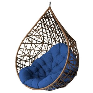 Cadeira Balanço Ninho Suspenso Gota Tramado com Almofada Impermeável