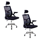 Ver imagem 1 de Kit 2 Cadeiras de Escritório Diretor Relax Ergonômica Preto