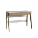Ver imagem 5 de Conjunto Escritório Home Office Primazzia 02 Peças Escrivaninhas com Estante Carvalho Mel Off White Marrom