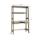 Ver mais imagens de Conjunto Escritório Home Office Primazzia 02 Peças Escrivaninhas com Estante Carvalho Mel Off White Marrom