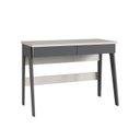 Ver imagem 5 de Conjunto Escritório Home Office Primazzia 02 Peças Escrivaninhas com Estante Grafite Off White Cinza